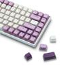 XVX Keycaps, 165-Key Print Keycaps, PBT Transparent Keycaps for Cherry MX Gateron Switch Keyboards, OEM Profile Keycaps (PurpleWhite)