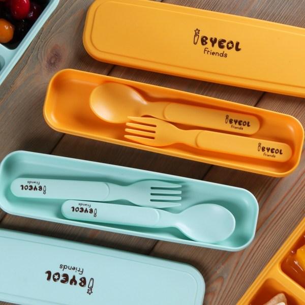 Набор ложек и вилок для кукурузы Ibyeol Friends, 1 комплект, желтый