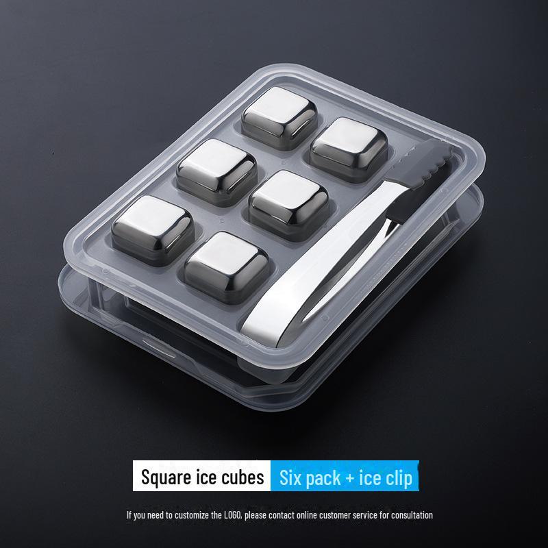 Набор кубиков льда для быстрой заморозки из нержавеющей стали 304 для виски и вина - креативный подарок