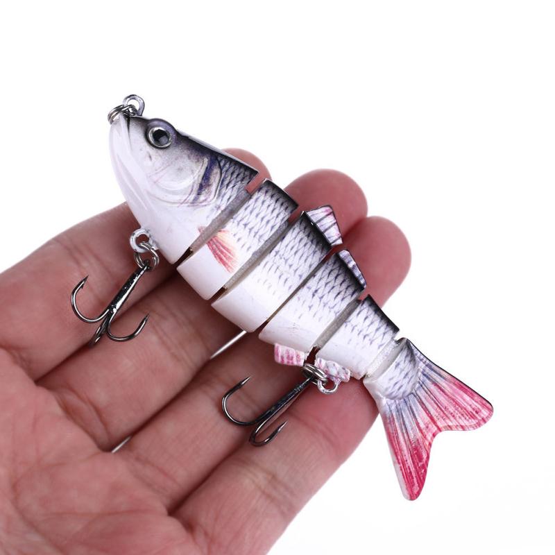 10cm/18g Fishing Lures 12 Colors Multi Segments Jointed Bionic Fake Bait Sinking Wobblers Fishing