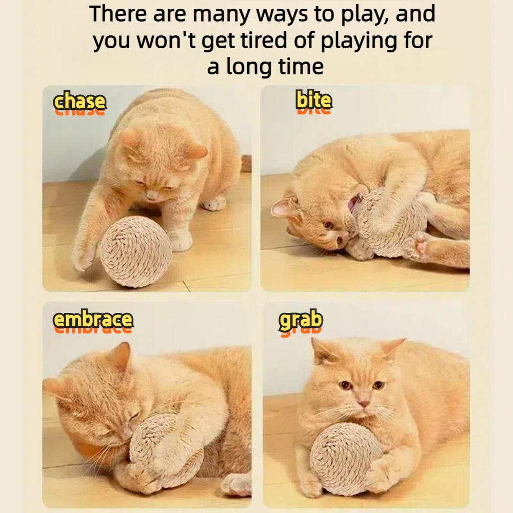 Игрушка для кошек, сизаль, мяч, супербольшой, самоподъемный, скука, артефакт, чтобы дразнить кошку, палка, моляры, устойчивый к укусам мяч
