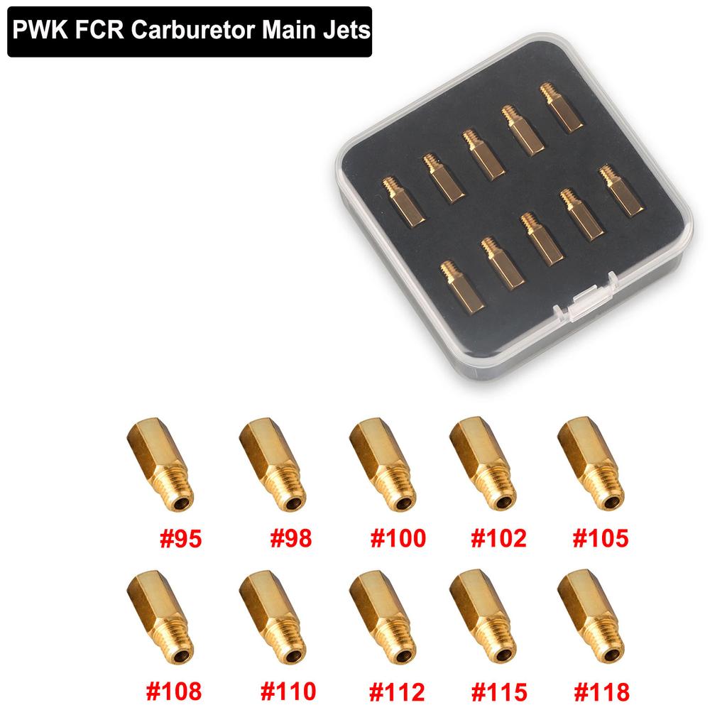 NIBBI 6/10 Pcs PWK Carburetor FCR Carburetors Main Jet M5 M6 Injector Nozzle Jets Set for PWK Carb Jet Kit Motocross Accessorie