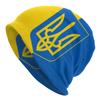 Hippie Security Service Of Ukraine Logo Skullies Beanies Winter Slouchy Beanie Hat Ukrainian Trident Cross Knit Bonnet Cap Ski