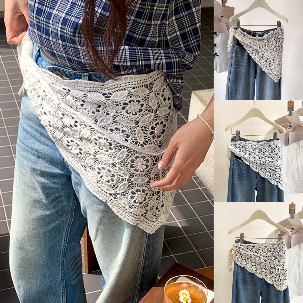 Винтажный вязаный крючком ажурный шарф для женщин треугольная повязка на голову летний кружевной вышитый шейный платок дорожный литературный Po шарф для волос