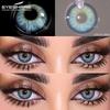 1 пара серых контактных линз для глаз, натуральные голубые линзы для глаз, цветные зеленые линзы для глаз, косметические линзы для годового использования