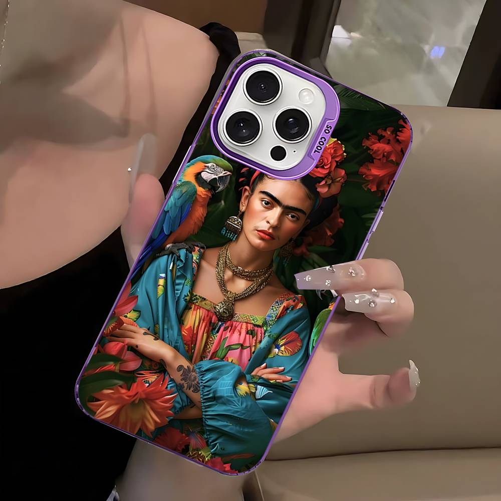 Fashion F-Frida K-KahlosS For IPhone 17 16 15 14 13 12 11 Pro Max Plus Colorful Shockproof Back Phone Case