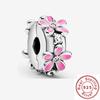 Стерлингового Серебра 925 пробы, белые ажурные музыкальные клипсы с ромашками, Патти, овцы, сделай сам, тонкие бусины, подходят для оригинального модного браслета, ювелирные изделия