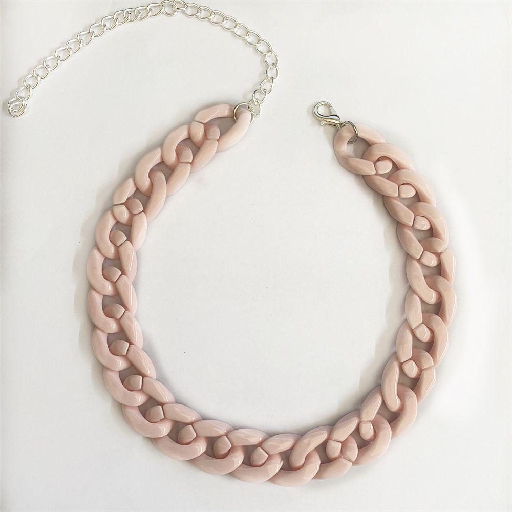 Cool Acrylic Rock Gothic Choker Chunky Chain Chain Necklace Punk Choker Pendant Hip Hop