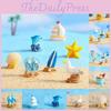 Charming Resin Surfboard Sailboat Seagull Seashell Beach Decor Miniatures Modern