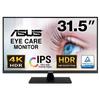 ASUS 4K Monitor Eye Care VP32UQ Inch IPS sRGB HDMI Blue Light Reduction Flicker Free VESA Compatible 31.5 / / 100% / HDR-10 / DP, / / / /
