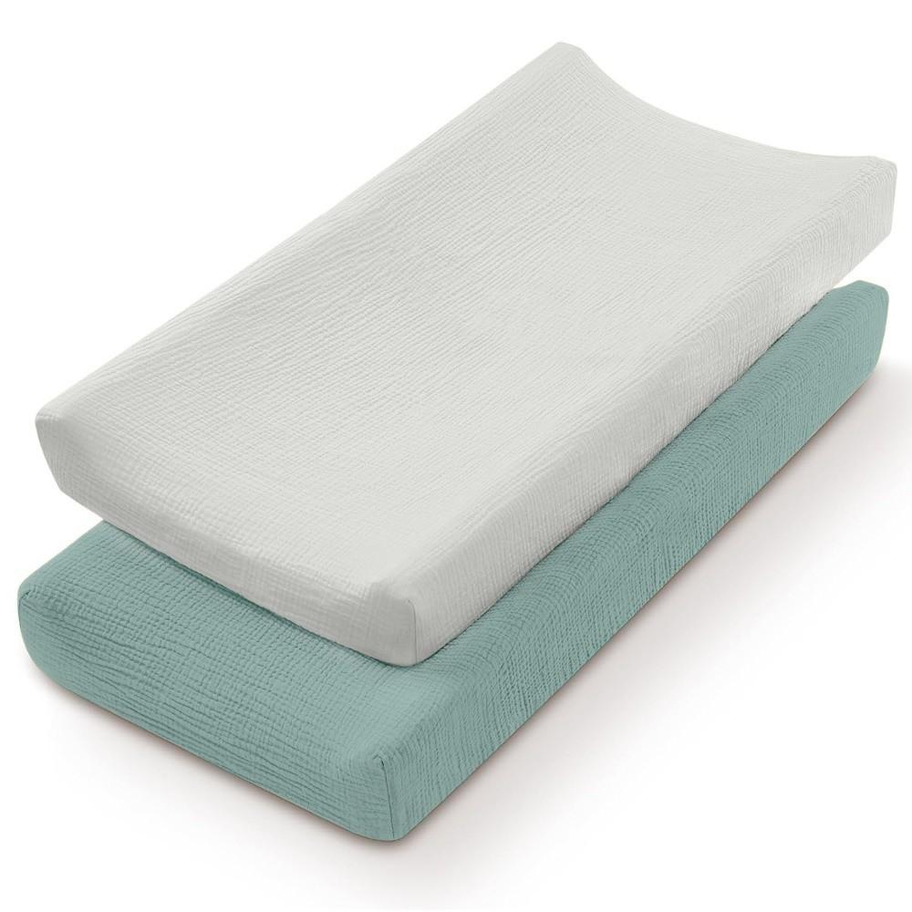 2PCS Ultra Soft Diaper Changing Pad Cover Reusable Diaper Changer Pad Diaper Changing Table