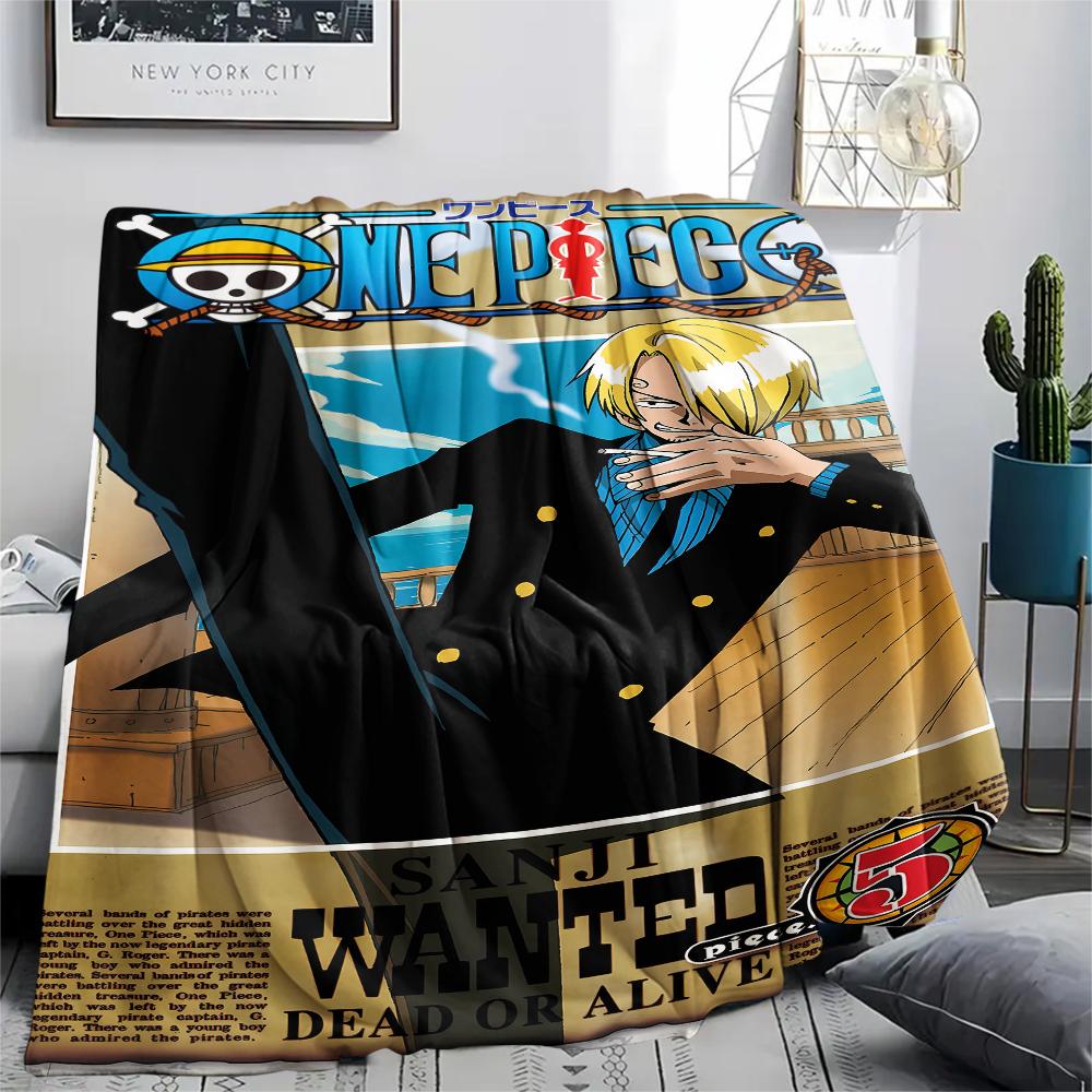 Фланелевое одеяло с принтом персонажей One Piece, Высококачественное, Удобное для всех сезонов, Декор для дома, Тепло и уют, Идеально для рождественских подарков