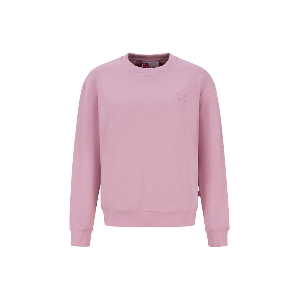 Li-Ning Sweatshirts Men's Flower Branch Pink Crew Neck Moderate