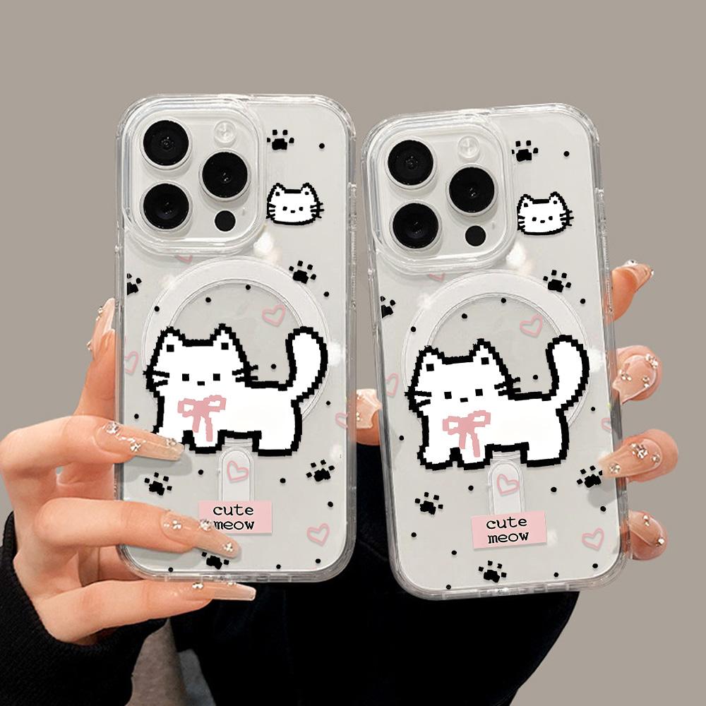 Магнитный чехол для телефона для iPhone 12 14 16 17 Pro 17 16 15 14 13 12 Pro Max 12 13 14 15 16 Высококачественный противоударный чехол Полная защита Милый стиль