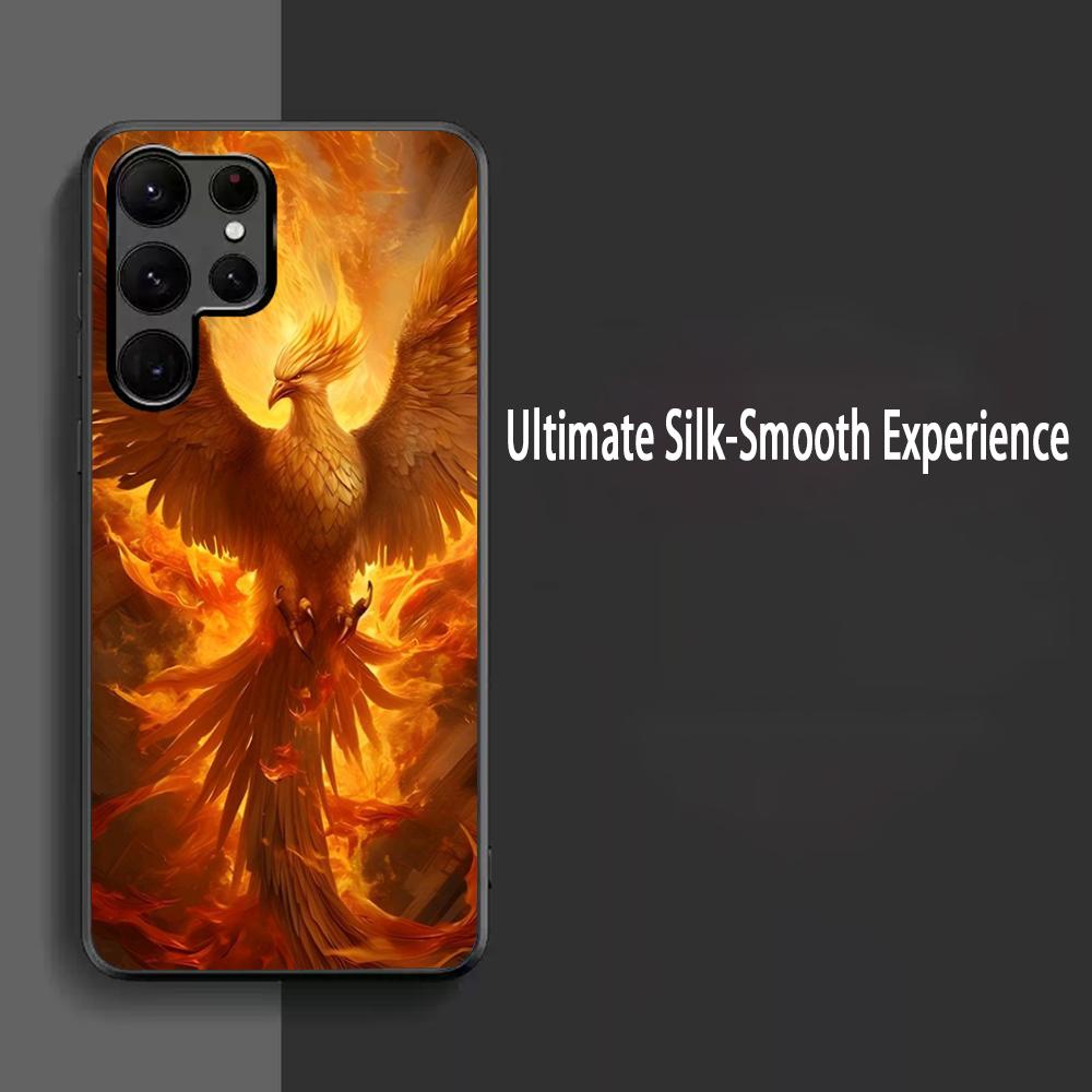 Классический крутой дизайн Феникс Чехол для телефона Для Samsung Galaxy S25 S24 S23 S22 S21 S20 Plus Ultra Note20 Ограниченный Мягкий Черный