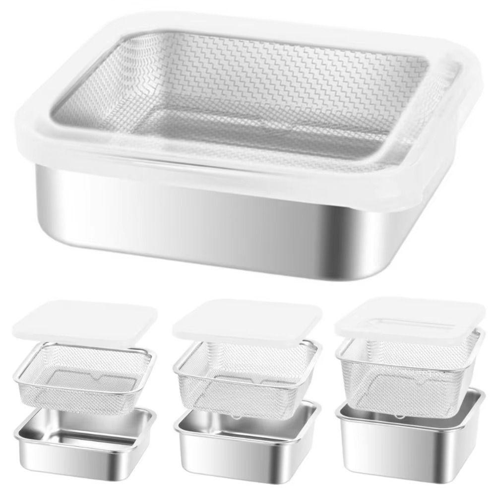 Rust Proof Stainless Steel Storage Box Large Capacity Food Prep Container Food Preparation