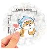 10/50PCS Cute Shark Hooded Fun  Shark Cat  Stickers Waterproof DIYSticker Pack for Watercup Laptop Scrapbook Notebook Diary Stickers