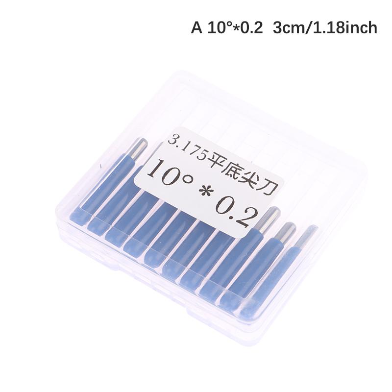 10 шт. 3,175 мм биты для гравировального станка с ЧПУ для фрезерного станка по дереву