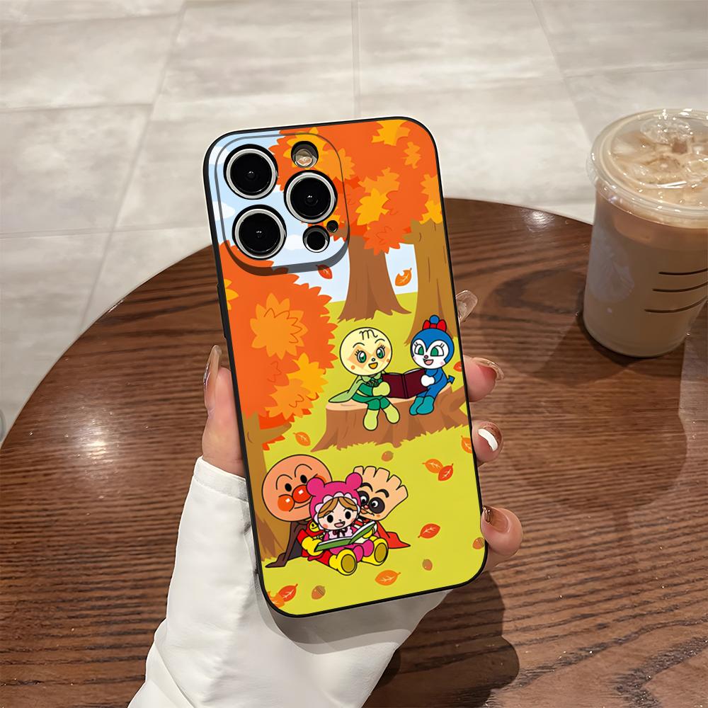Phone Case For 17 Pro Max Iphone 14 Pro Max 12 16 15 13 Pro 11 Xr X Xs 8 7 Plus Back Cover Cartoon Cute Anpanman