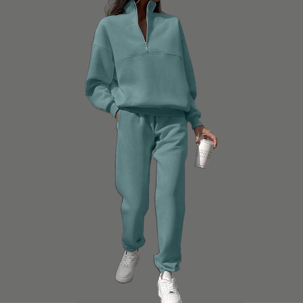 BITCED Женская одежда, повседневные модные толстые брюки с капюшоном и длинными рукавами, два комплекта