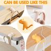 4 PCS Cat Shape Table Hook,Portable Purse and Key Hook for Desk,Suitable for Entrance Hall, Kitchen, Bedroom, Classroom, Office