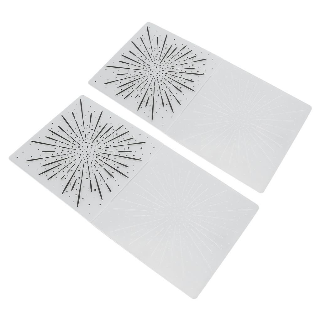 2 шт. Папки для тиснения Пластиковый материал Прозрачный внешний вид Изготовление тисненого шаблона для карты