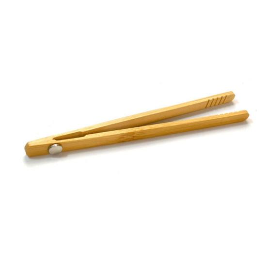 1/2 шт. бамбуковые щипцы для тостера, магнитные щипцы для сервировки еды, мини-нескользящие бамбуковые принадлежности для салата с беконом и хлебом