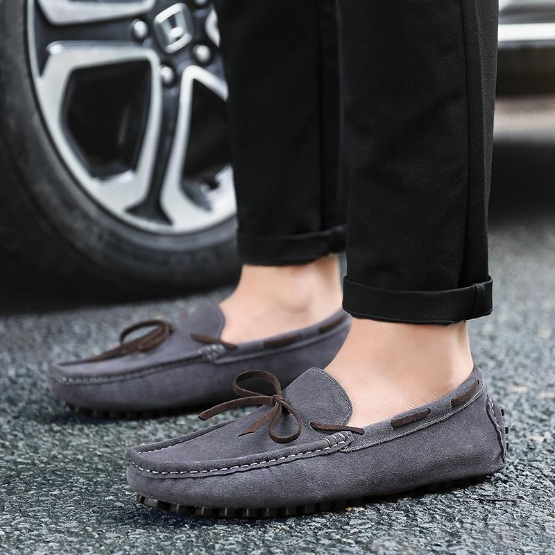 Fashion 2025New Hot Selling Men Casual Leather Loafers Fashion Elegant Business Genuine Leather Shoes Outdoor Anti Slip Walking Shoes