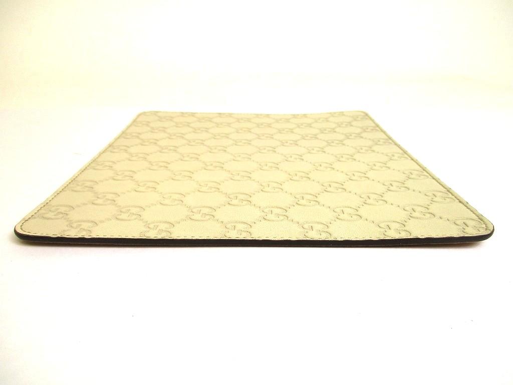 Оригинальный коврик для мыши GUCCI Guccissima из бежевой кожи #a844  Восстановленный