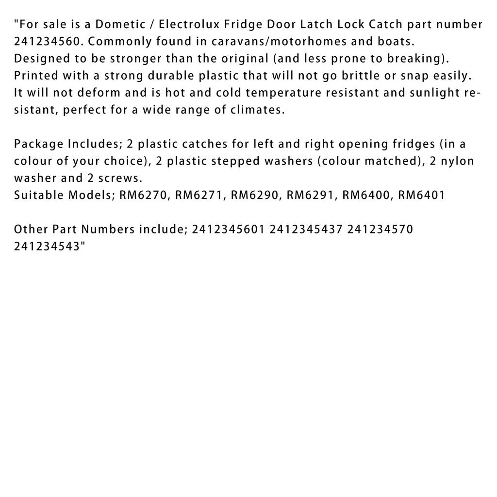 Серый пластиковый фиксатор двери Electrolux для дверей автодома Dometic 241234560