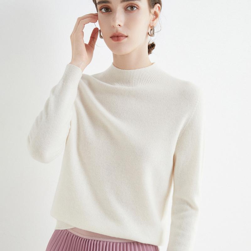 Женский свитер из 100% шерсти, СОВРЕМЕННАЯ НОВАЯ водолазка SAGA, вязаный пуловер, зимние джемперы, женские вязаные топы с длинным рукавом