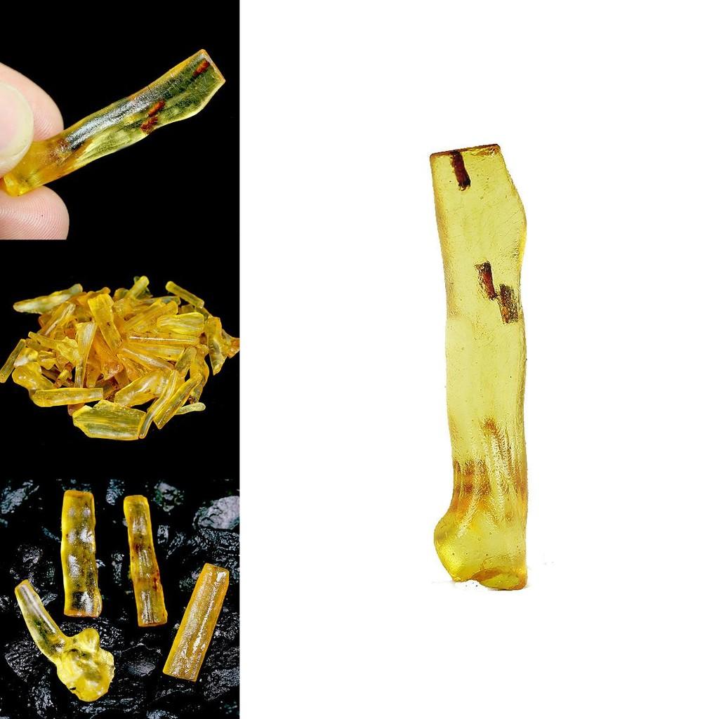 Натуральный минеральный кристалл янтаря с насекомым для коллекции уникальных геологических образцов**