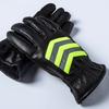 Ночная Велосипедная Регулировка Движения Флуоресцентные Светоотражающие Плюс Бархатные Утолщенные Дежурные Белые Перчатки из Натуральной Козьей Кожи с Согнутыми Пальцами