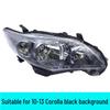 Toyota Corolla (2010-2013) Headlight Assembly: Black/White Base