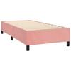 Sommier à lattes et matelas - Rose - 80x200 cm - Tête de lit réglable - Velours doux