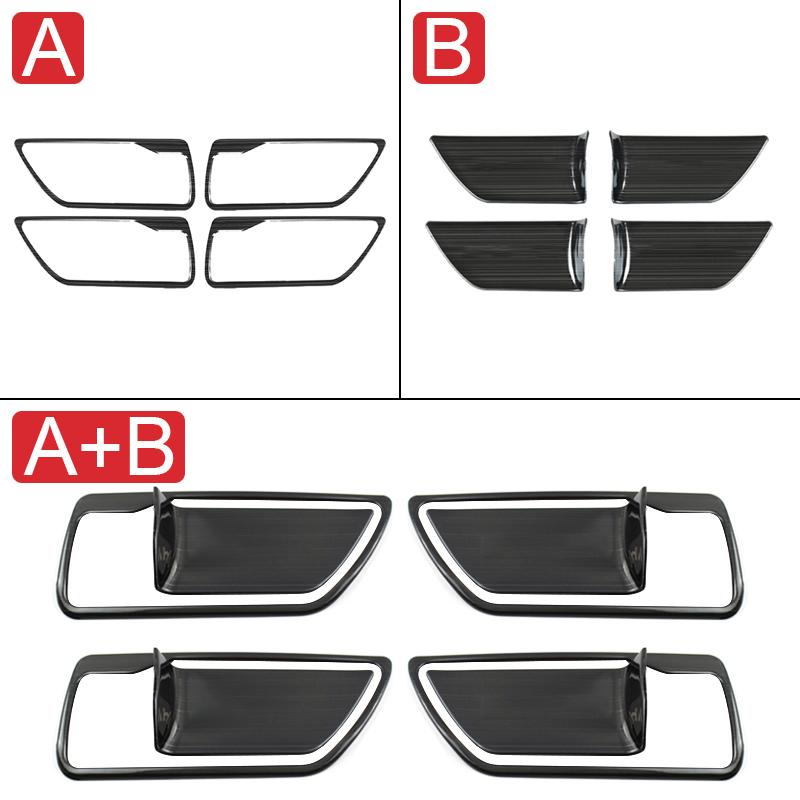 For Toyota Highlander XU70 2024 Hybrid Stainless Car Inner Door Handle Frame Door Bowl Cover Trim Stickers