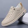 Модная Новая Мужская Обувь Высококачественная Кожа Повседневная Обувь для Мужчин Дизайнерские Кроссовки Tenis Masculino Комфортная Шнуровка Белая Спортивная Обувь
