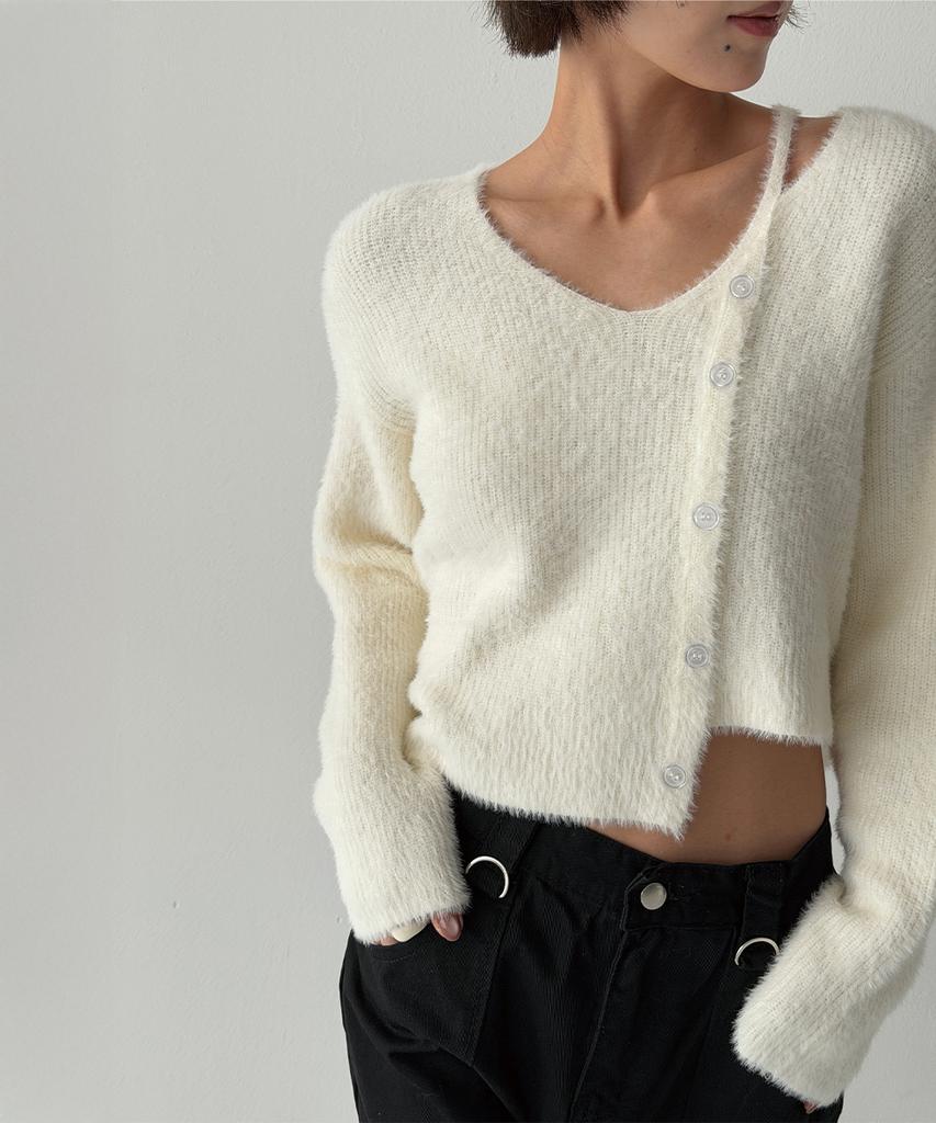 THE GREEN LAB Hairy Soft Knit [Ivory]