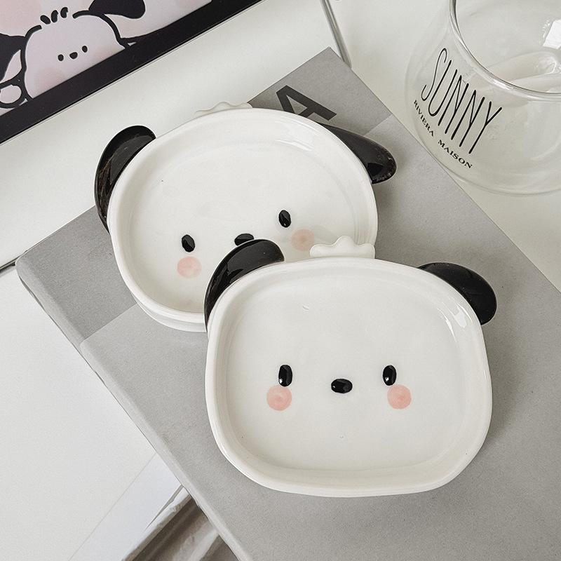 Мультяшная тарелка для приправ в виде животного, пластиковая тарелка для соуса для салата, креативная тарелка, тарелка для закусок и приправ, посуда для кухни, столовая посуда