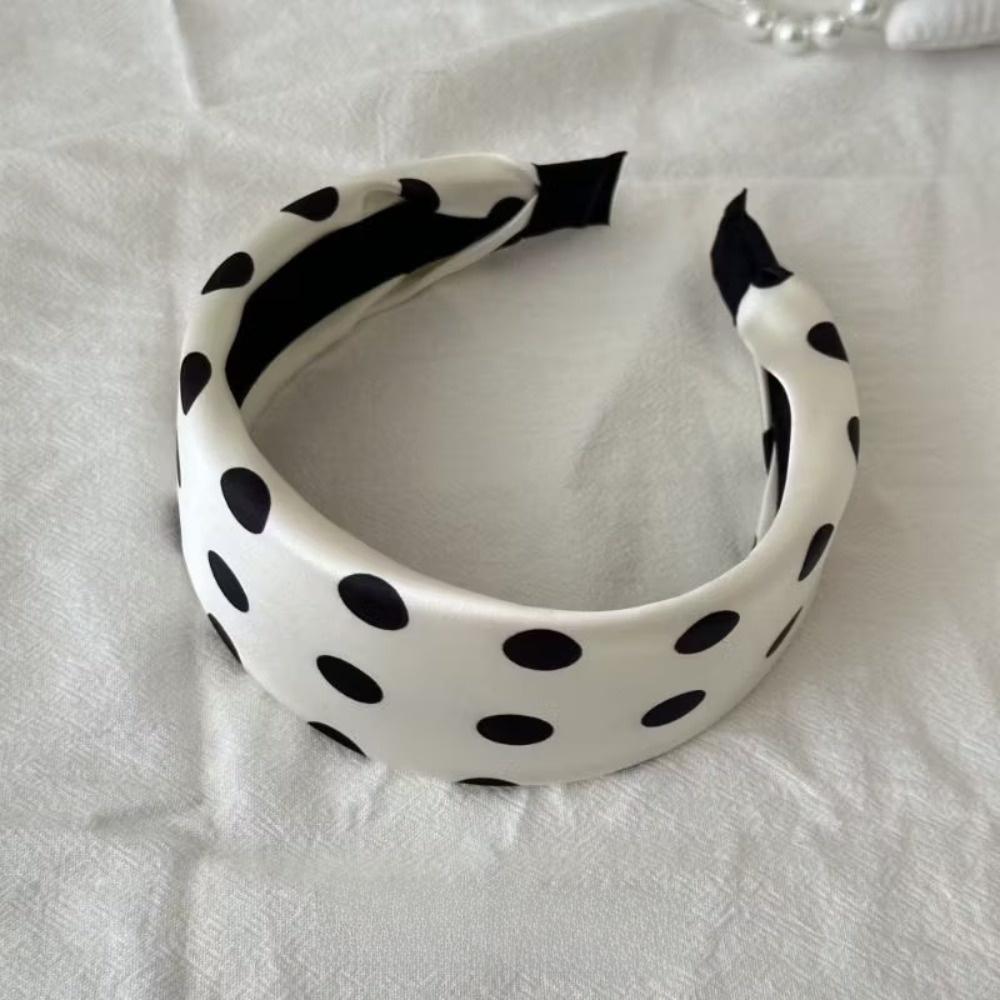 Polka Dot Pattern Wide Headbands Daily Wash High Cranial Headbands Hair Accessories Face Wash