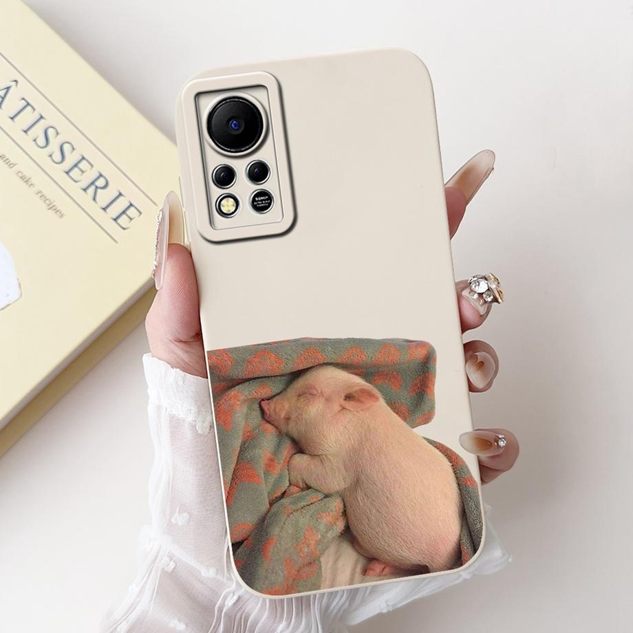 Phone Case for Infinix Hot 11s NFC X6812B Infinix Hot 11s X6812 Protection Cover Soft Liquid Silicone Coque Animals Bumper Shell