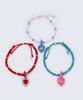 Браслет Bonbeau из бусин Swarovski цвета камня-сердца Узелковый браслет Bonbeau из бусин Swarovski цвета камня-сердца