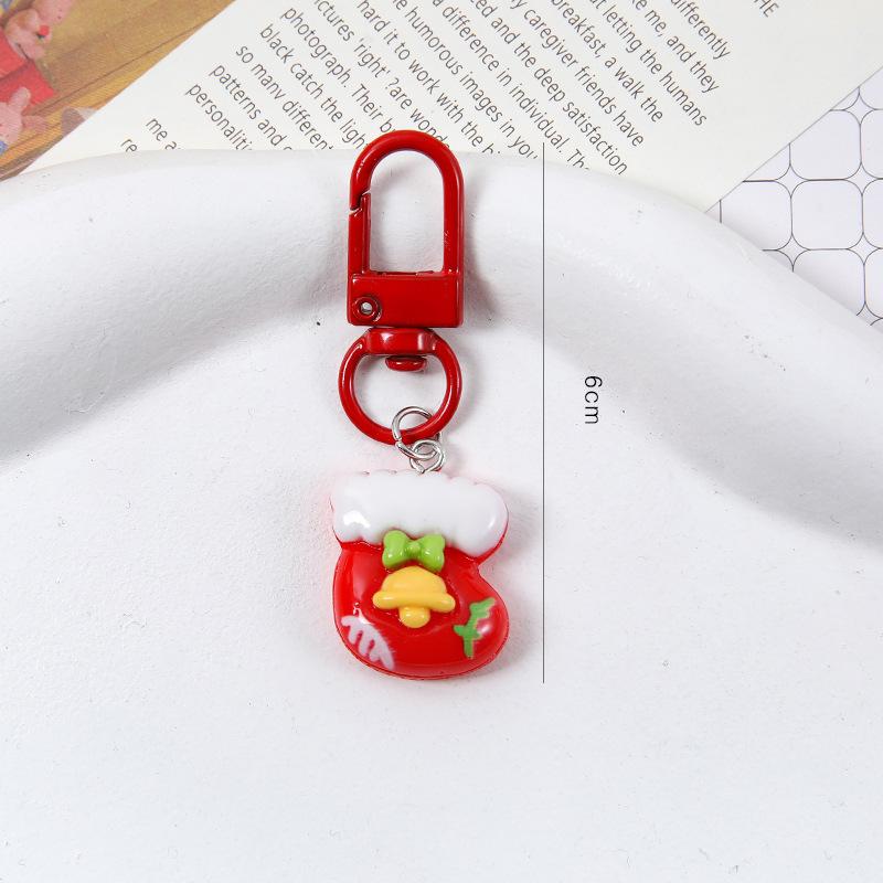 Мультяшный Рождественский Брелок Милый Смоляной Санта Клаус Рождественская Елка Подвеска Брелок Аксессуары для Сумки Праздничная Вечеринка Рождественский Подарок