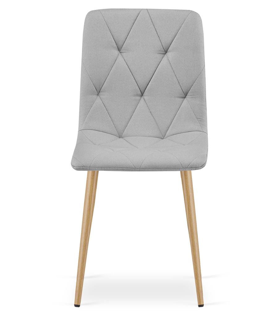 LIBRA chair - light gray fabric / wood color legs x 3