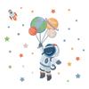1Pc Cartoon Planet Star Astronaut Wall Sticker Children Boy Room Decoration Bedroom Kids Room Wall Decals Living Room Decor Home