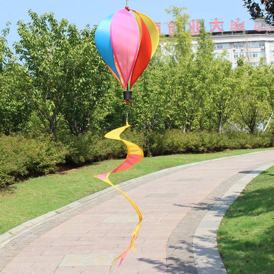 Fashion Tops Sequin Wind Spinner Funny Rotating Spiral Balloon Windmill Ornament for Decoration