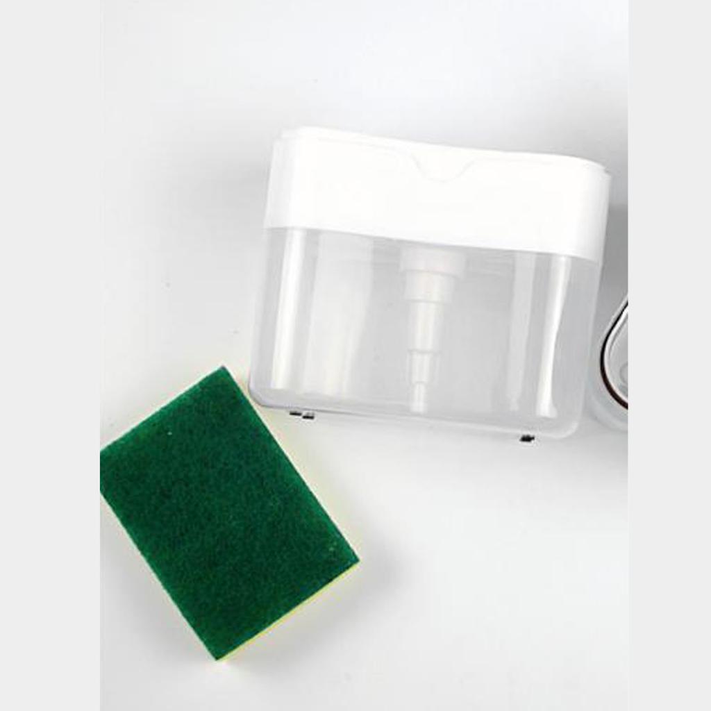 Push Soap Dispenser Plastic Labor Saving Push Down Dish Soap Dispenser for Hand Washing Kitchen Sink