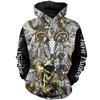 Boar Hunter Men's Hoodie Animal Hunting Camo Tattoo Pullover Harajuku Casual ELK Hunte Sweatshirts 3D Printed Oversized Clothing