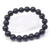 Браслет из круглых шариков Морион 10 мм, внутренняя окружность, приблизительно 16 см, черный кристалл, фантомный кристалл, натуральный камень, молитвенные четки из камня