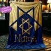 Jewish Star of David (5) Pattern Blanket, Cozy Blanket for All-Season Comfort on Sofas, Beds, Office, Car, Camping and Travel